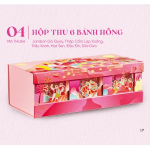 banh trung thu kinh do hop 6 banh hong