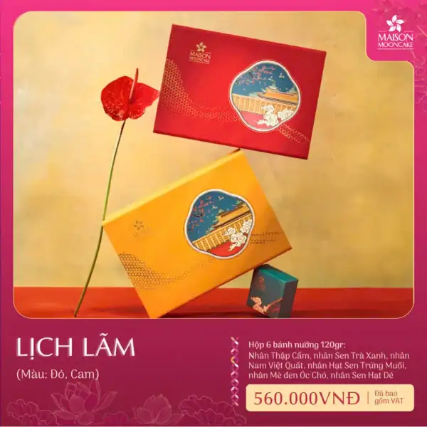 Bánh trung thu Maison 2025 hộp Lịch Lãm (1)
