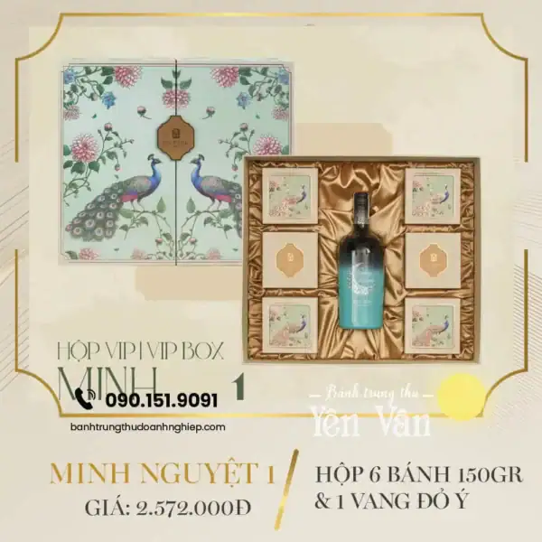 Bánh trung thu Pan Pacific 2025 hộp Minh Nguyệt 6 bánh