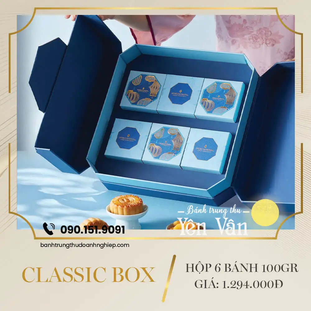 Bánh trung thu InterContinental 2025 hộp truyền thống 6 bánh 1 Bánh trung thu InterContinental 2025 hộp truyền thống 6 bánh